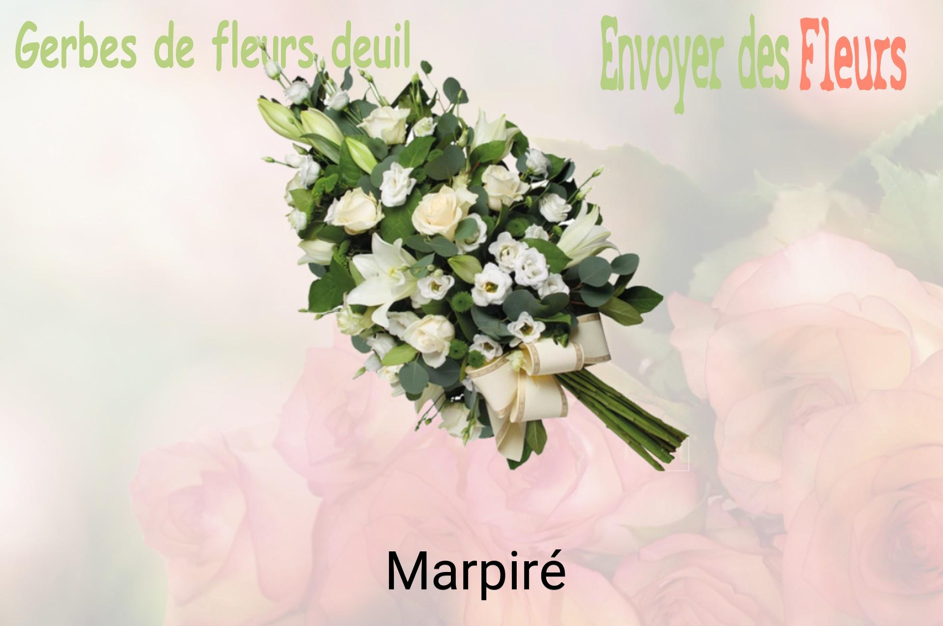 Gerbe de fleurs de deuil livrée à Marpiré